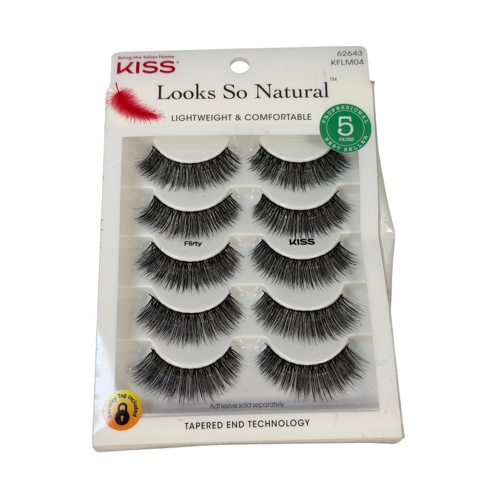 KISS Looks So Natural Flirty False Eyelashes 5 Pairs Multipack KFLM04 62643